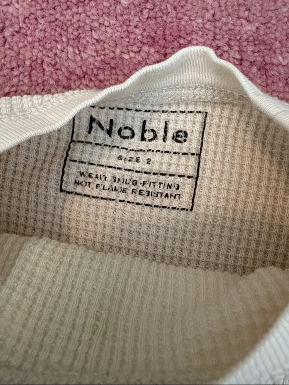 Shop Noble Cream Toddler Kids Waffle Knit Matching Set